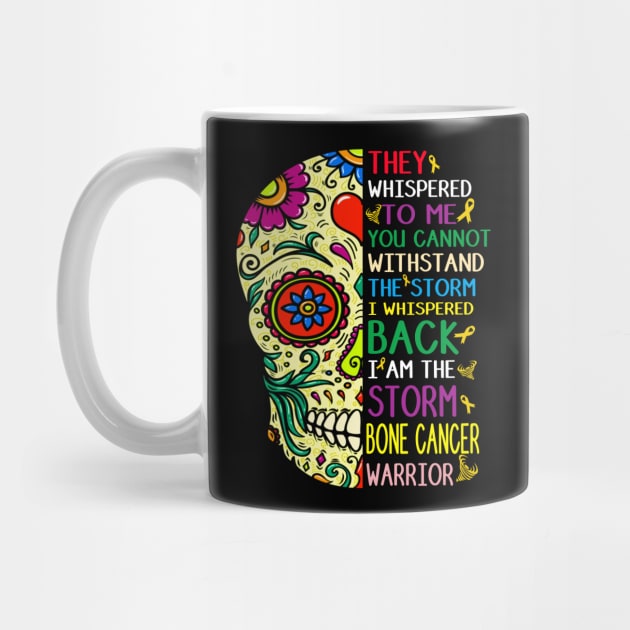 bone cancer skull warrior i am the storm by TeesCircle